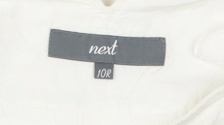 Next Women's Ivory Wide-Leg Trousers, Size 10
