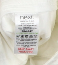 Next Women's Ivory Wide-Leg Trousers, Size 10