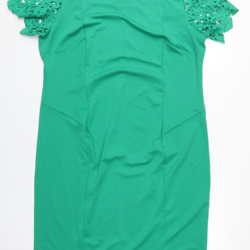 Damart Women's Green Knee Length Sheath Dress Size 24