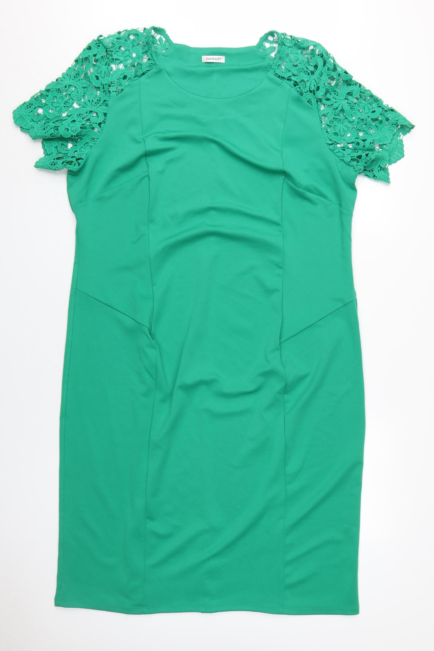Damart Women's Green Knee Length Sheath Dress Size 24