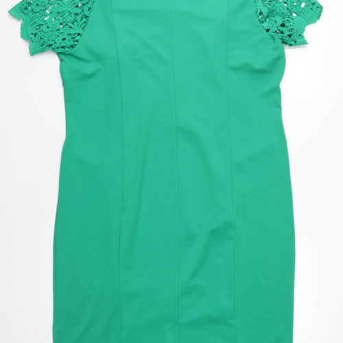 Damart Women's Green Knee Length Sheath Dress Size 24
