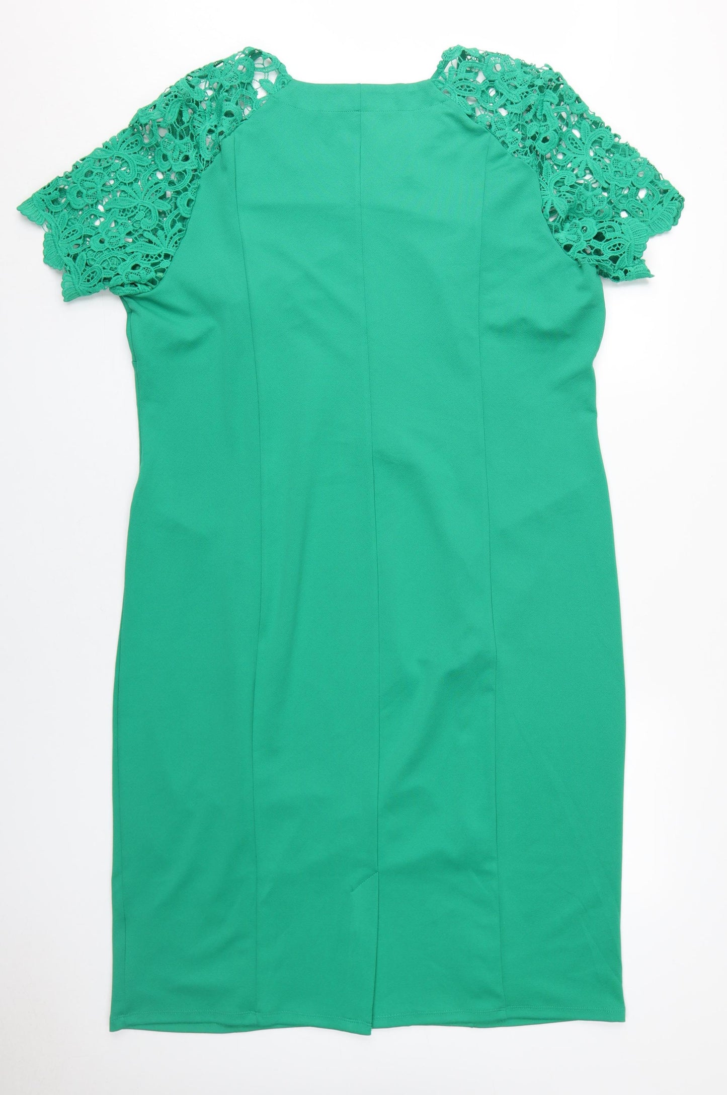 Damart Women's Green Knee Length Sheath Dress Size 24
