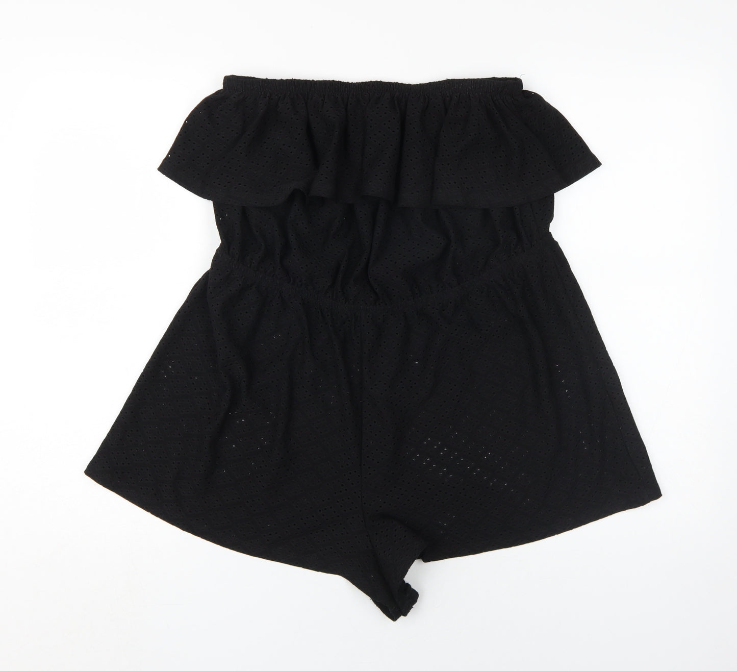 New Look Women's Black Off-Shoulder Playsuit, Size L