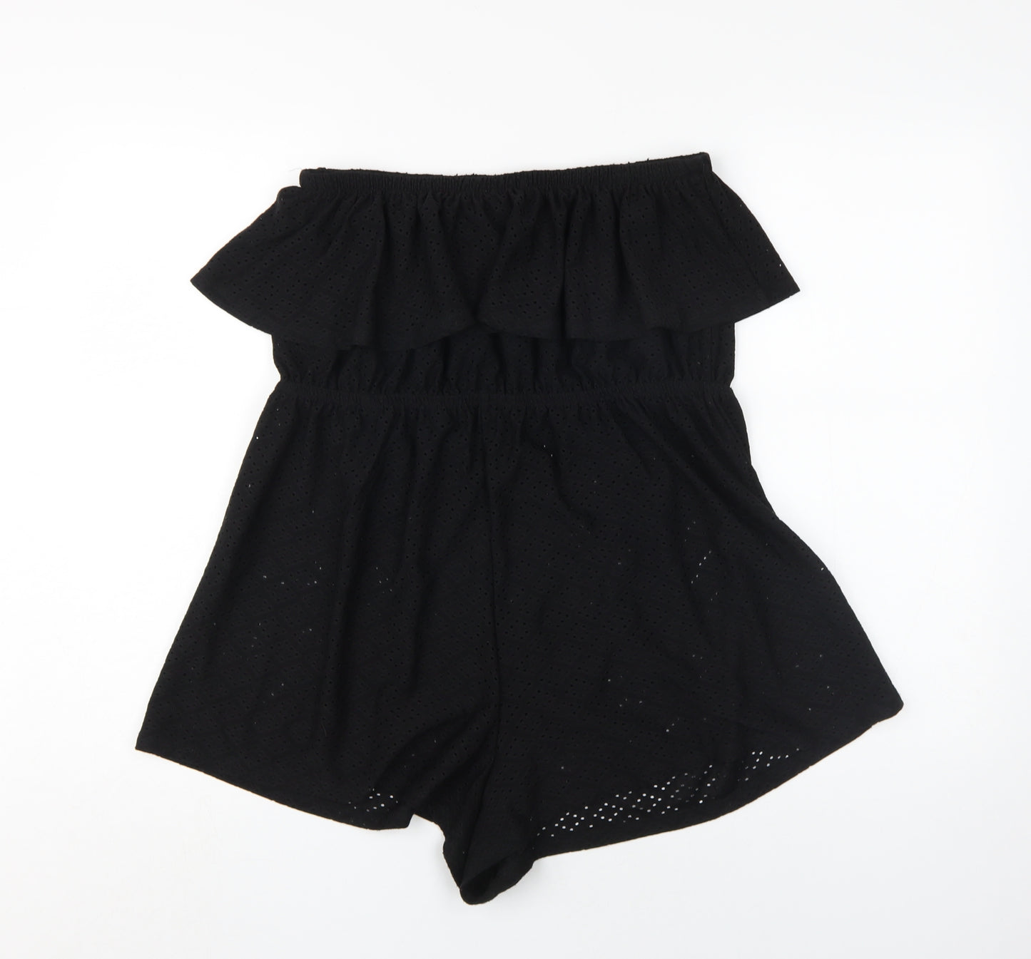 New Look Women's Black Off-Shoulder Playsuit, Size L