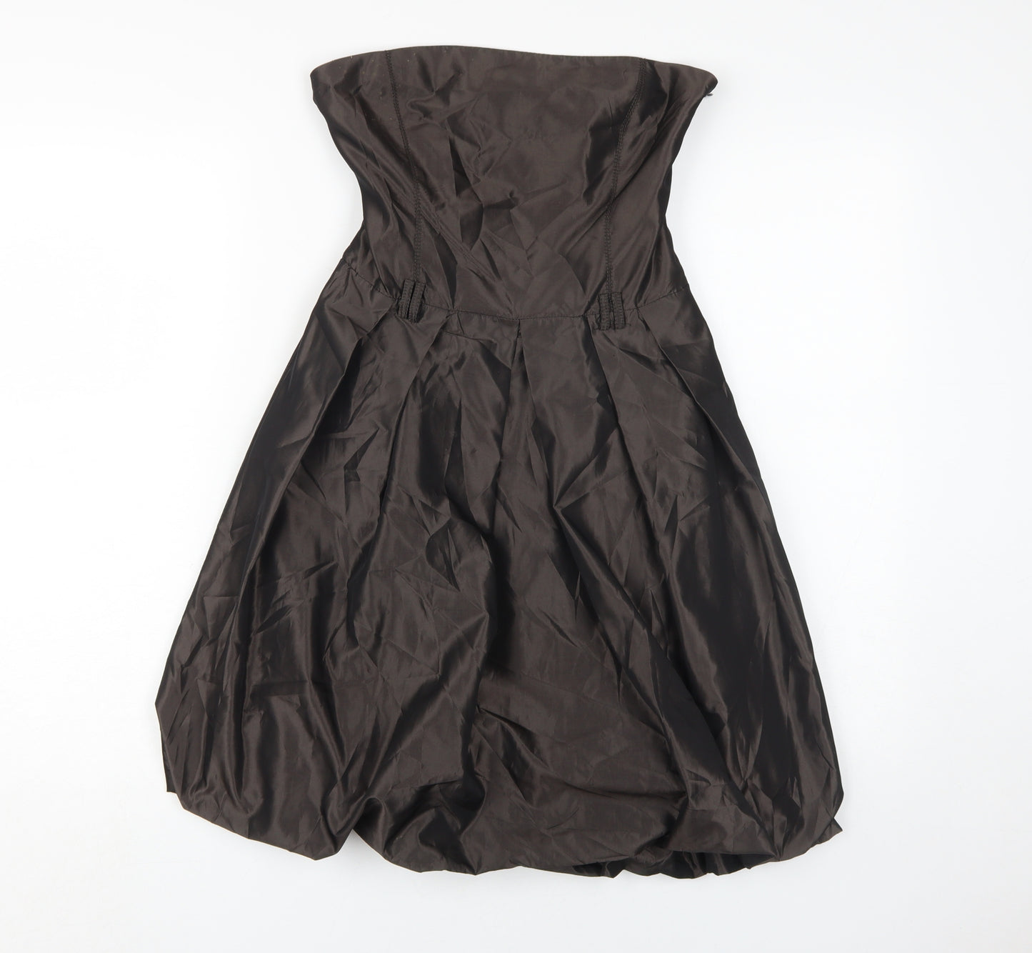 Zara Basic Women's Brown Bubble Hem Party Dress S
