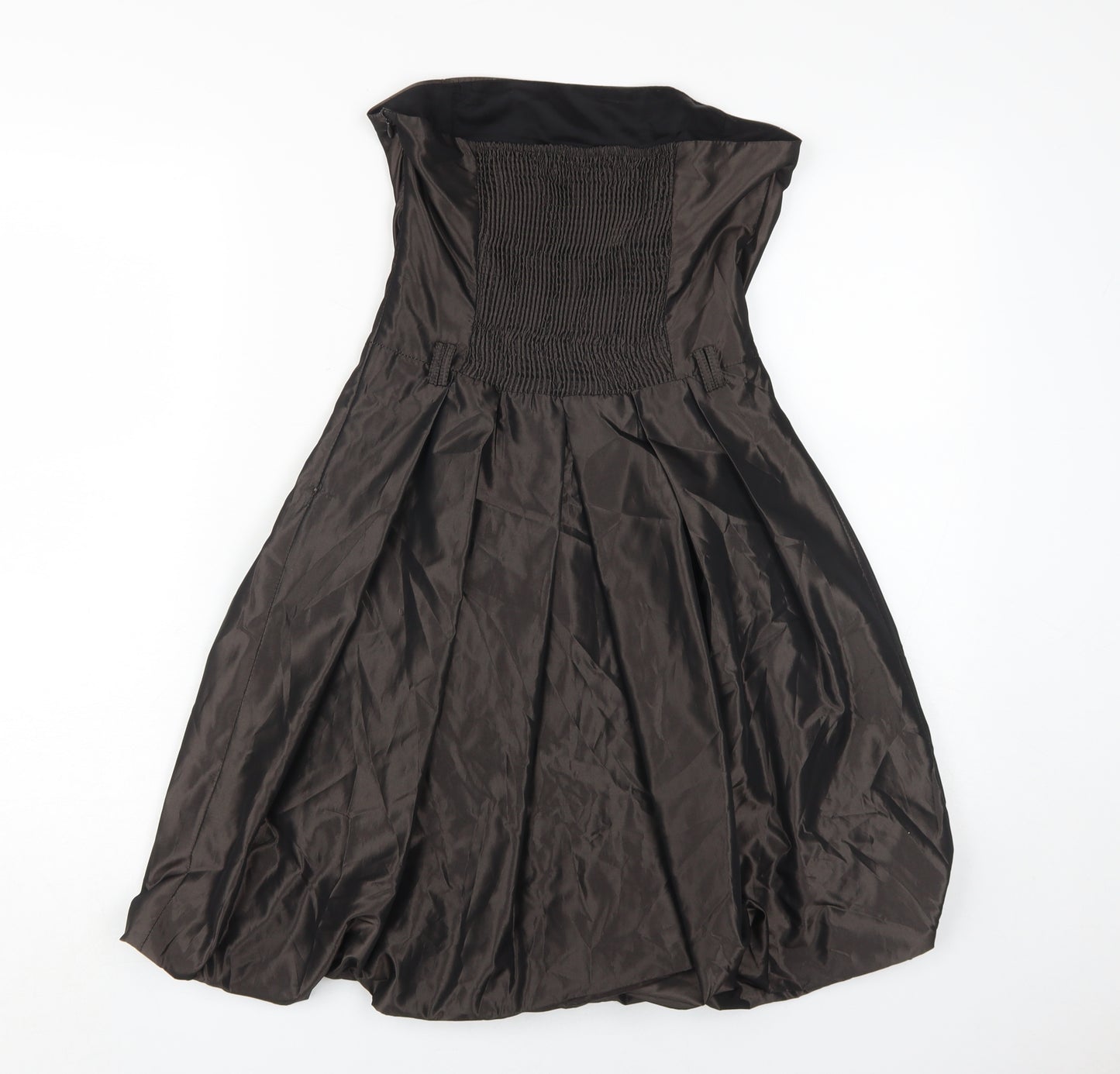 Zara Basic Women's Brown Bubble Hem Party Dress S
