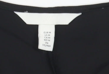 H&M Women's Black V-Neck Shift Dress Size 12