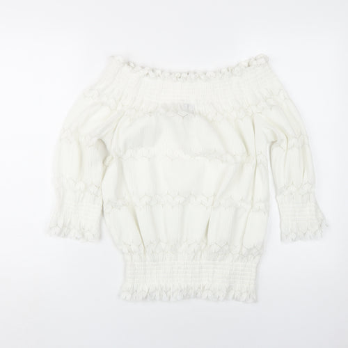 River Island Women's White Off Shoulder Blouse