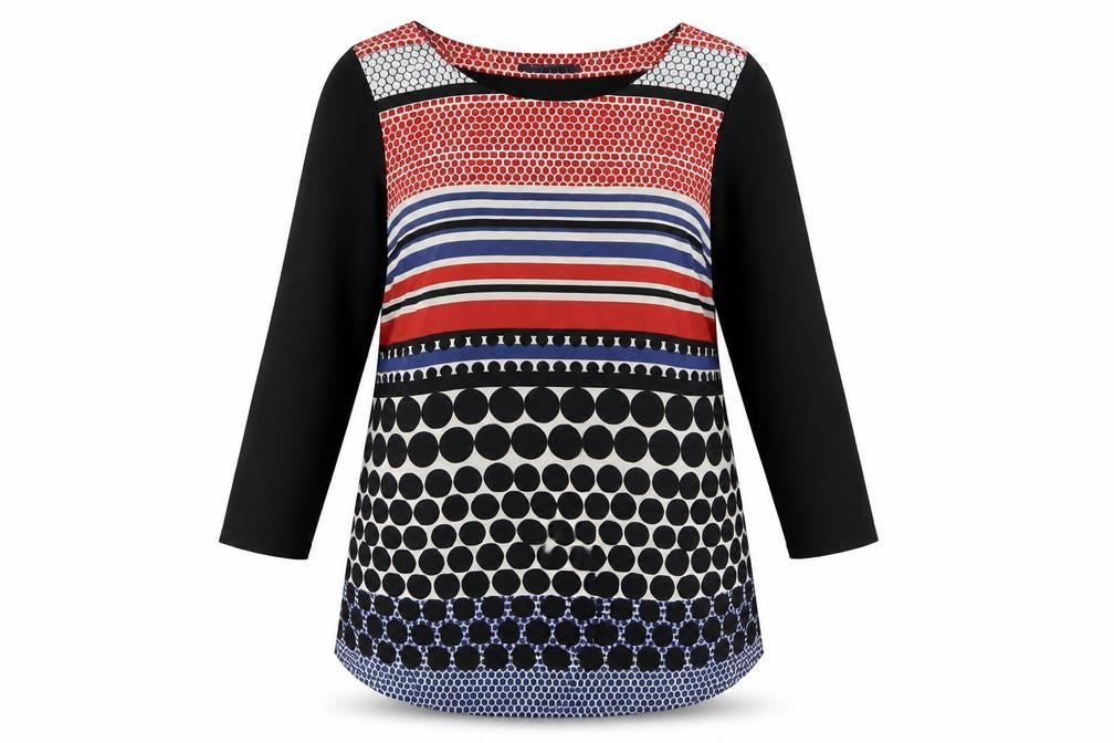 Front view of Marks & Spencer Women's Multicoloured Jersey Blouse