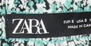 Zara Women's Green Floral Flare Skirt, Size S