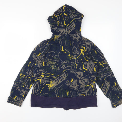 Puma Boys Graphic Print Full Zip Hoodie - Blue, Size 12