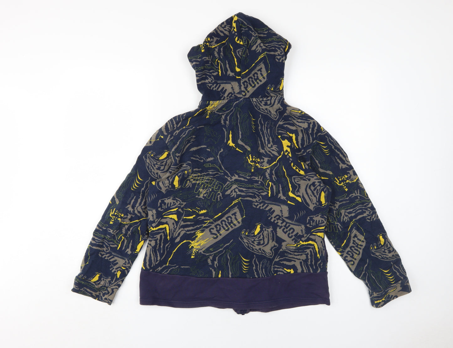 Puma Boys Graphic Print Full Zip Hoodie - Blue, Size 12