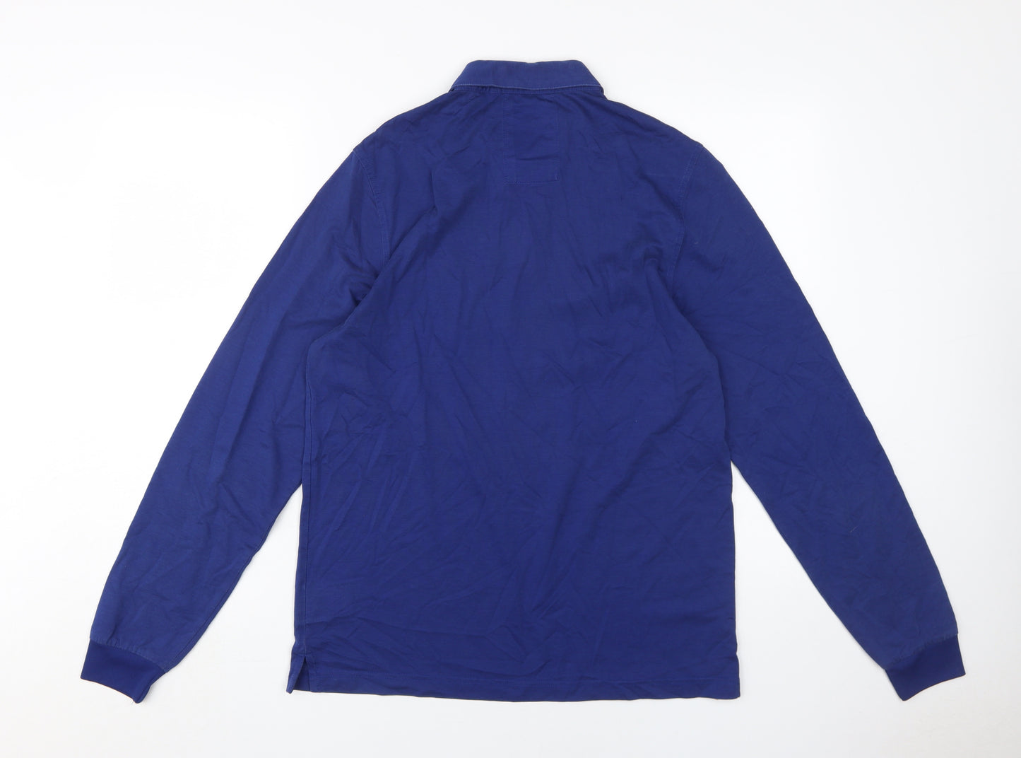 Luke Men's Blue Medium Long Sleeve Polo with Logo