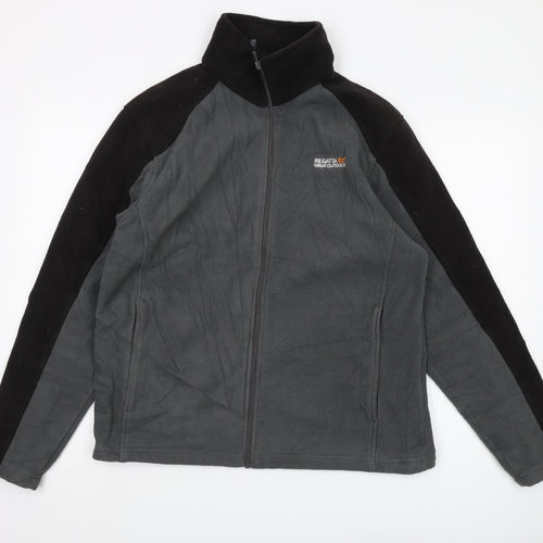 Regatta Men's Grey/Black Fleece Jacket Size M Casual