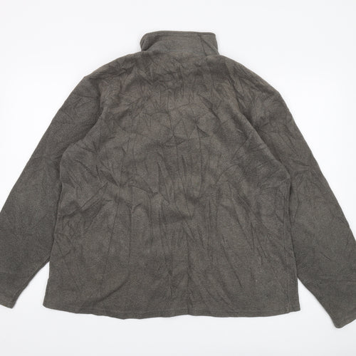 The North Face Men's Grey 1/4 Zip Fleece Sweatshirt L