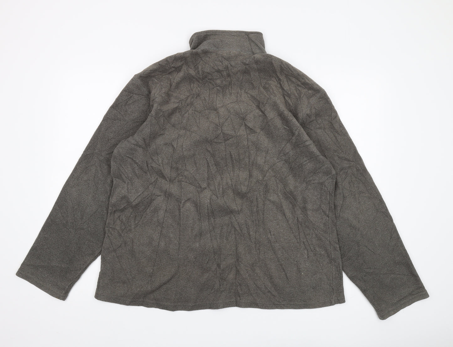 The North Face Men's Grey 1/4 Zip Fleece Sweatshirt L