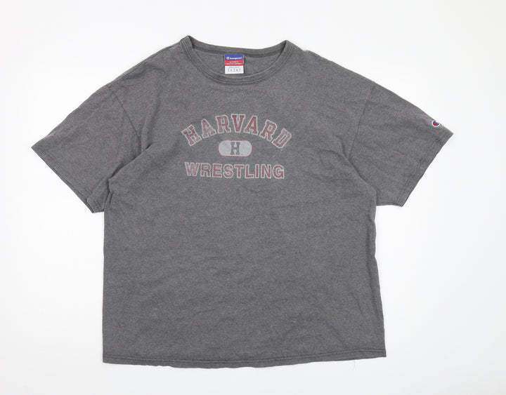 Champion Men's Grey L T-Shirt, Sports Theme, Cotton, Excellent
