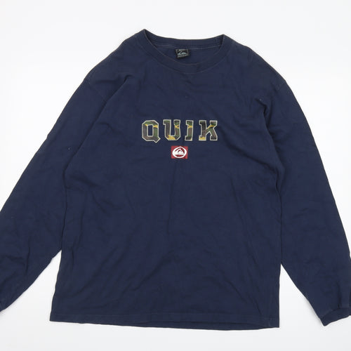 Quiksilver Men's Blue Medium Long Sleeve T-Shirt