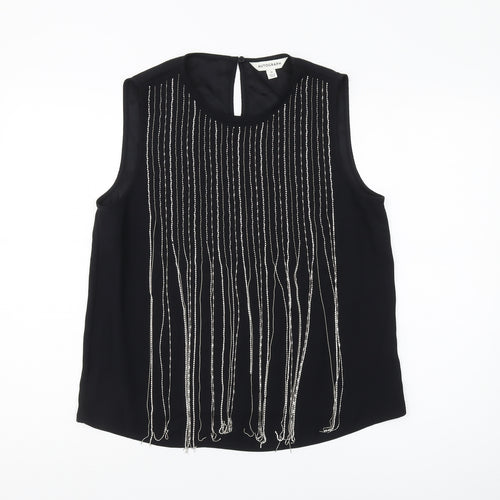 Marks and Spencer Women's Black Beaded Blouse Size 12