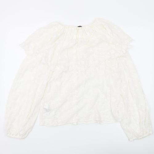 Marks and Spencer Women's White Embroidered Blouse