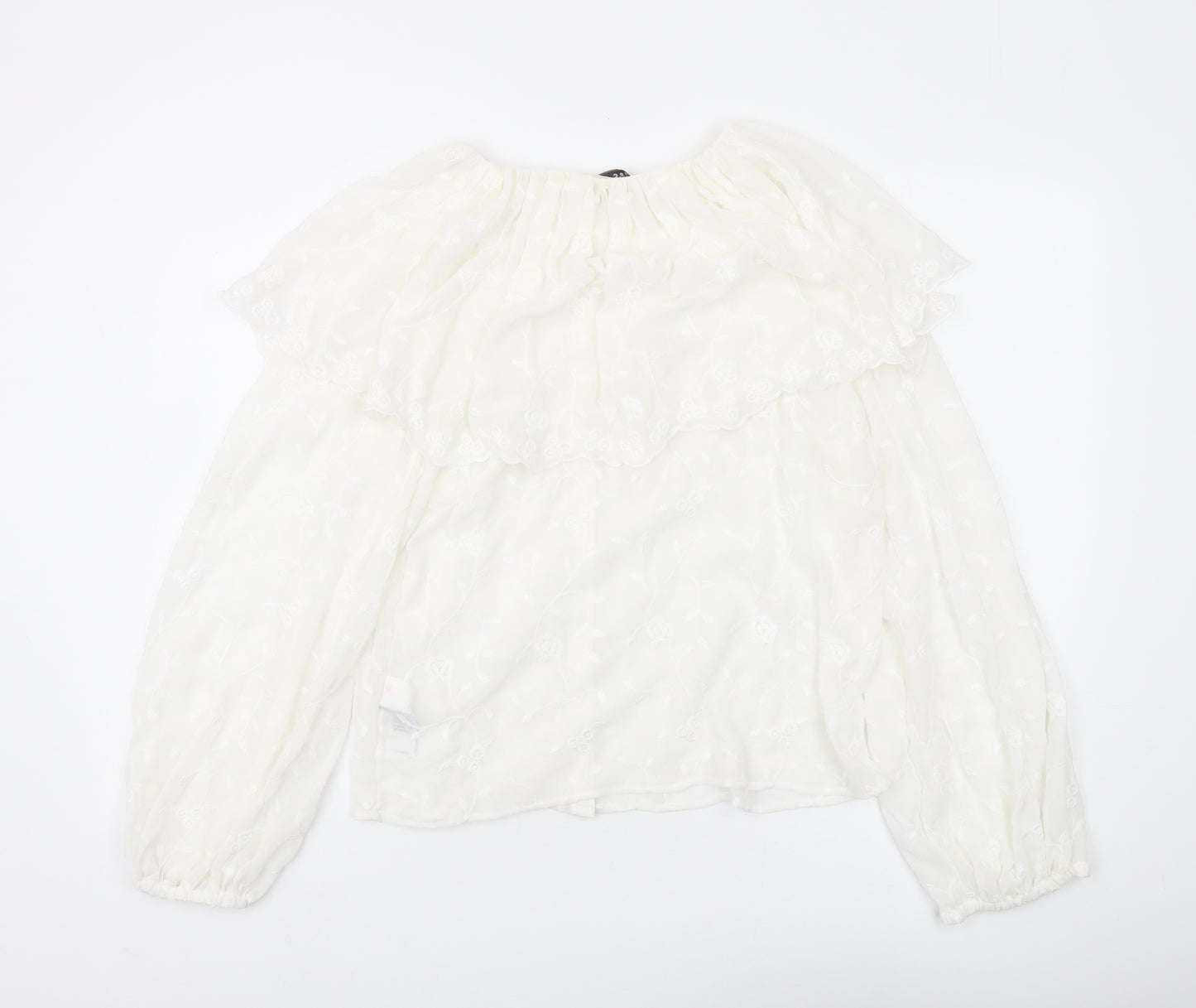 Marks and Spencer Women's White Embroidered Blouse