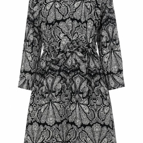 Marks and Spencer Womens Black Paisley A-Line Dress