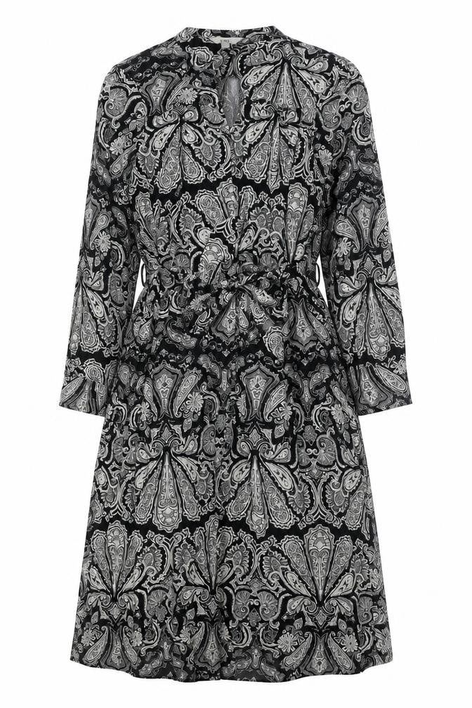 Marks and Spencer Womens Black Paisley A-Line Dress