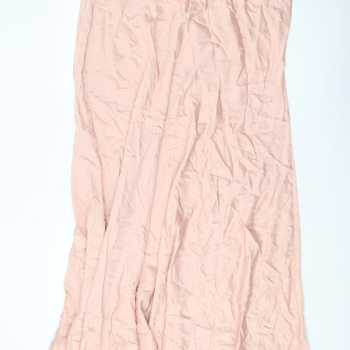 Marks and Spencer Women's Long Pink Plus Size Skirt