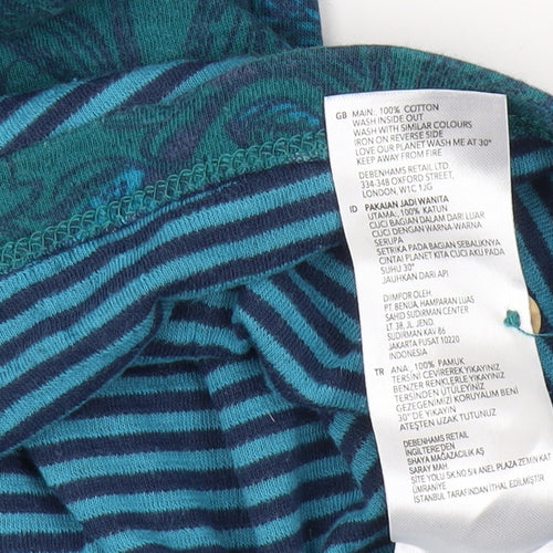 Maniamy Women's Green Floral Knit T-Shirt Size 12