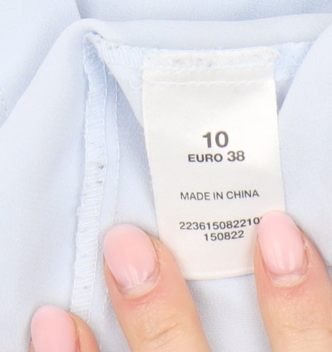 Principles Women's Blue Collared Blouse Size 10