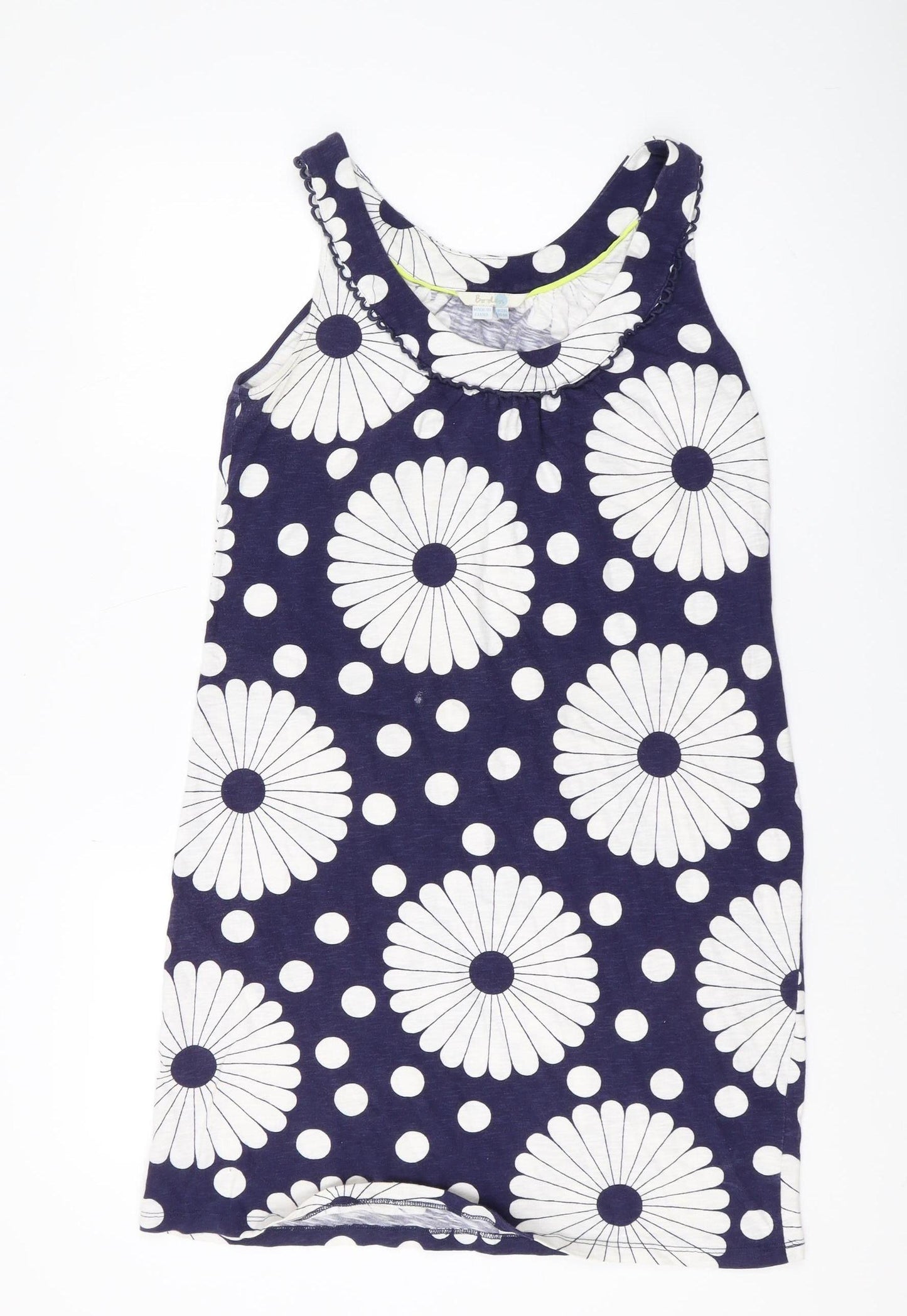 Boden Women's Blue Floral Cotton Shift Dress, Size 10