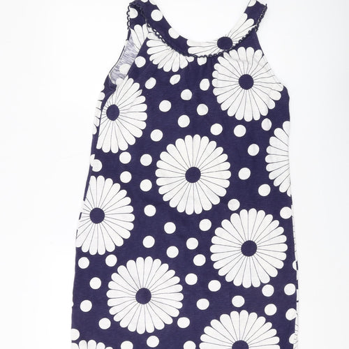 Boden Women's Blue Floral Cotton Shift Dress, Size 10