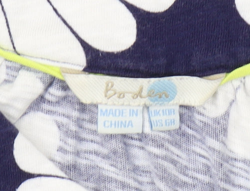 Boden Women's Blue Floral Cotton Shift Dress, Size 10