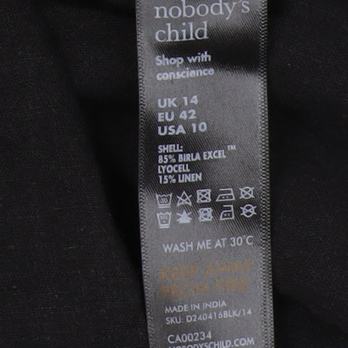 Nobody's Child Women's Black Maxi Dress Size 14