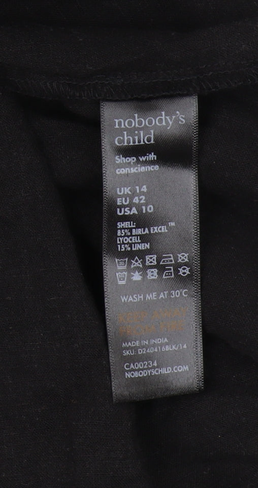 Nobody's Child Women's Black Maxi Dress Size 14