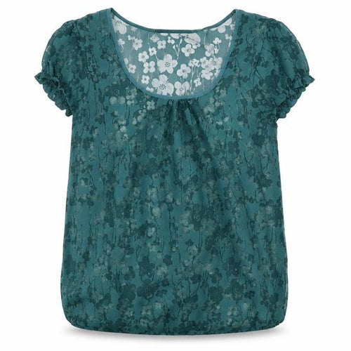The Limited Women's Green Floral Blouse XS