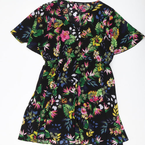 Boohoo Women's Multicoloured Floral Dress Size 16