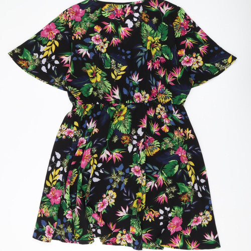 Boohoo Women's Multicoloured Floral Dress Size 16