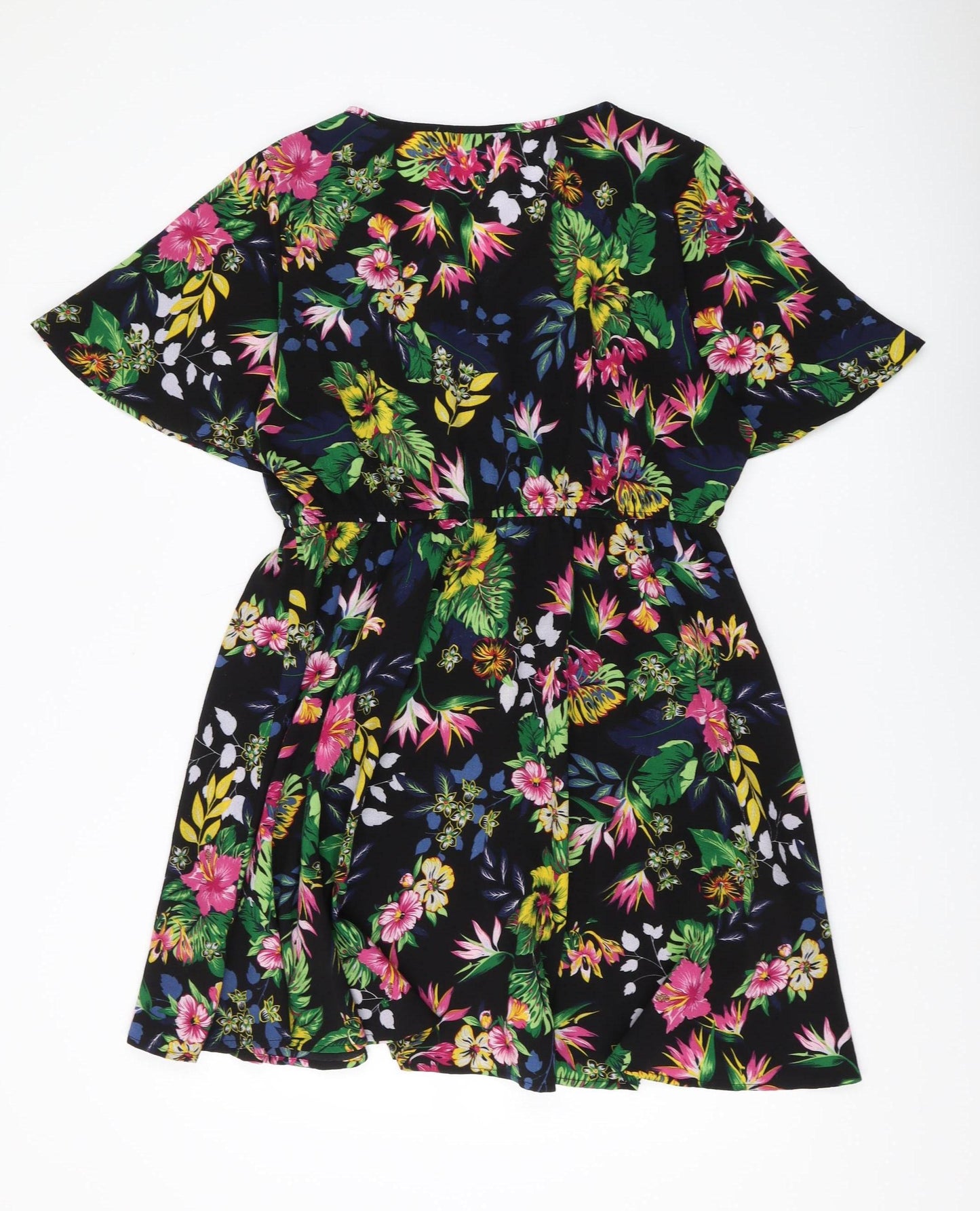 Boohoo Women's Multicoloured Floral Dress Size 16