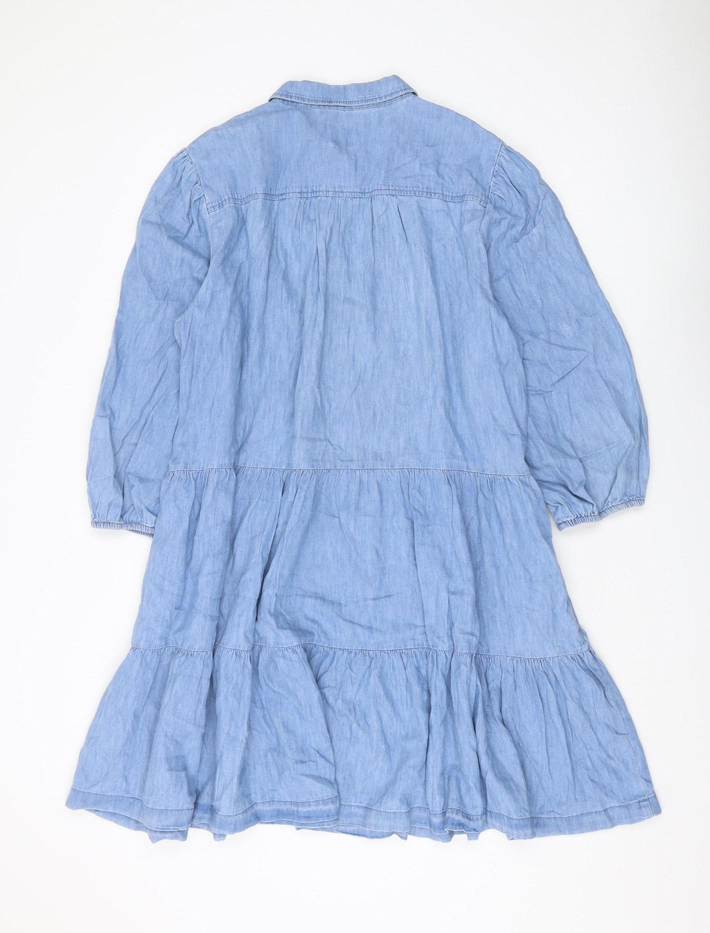 GAP Women's Blue Chambray Shirt Dress XL