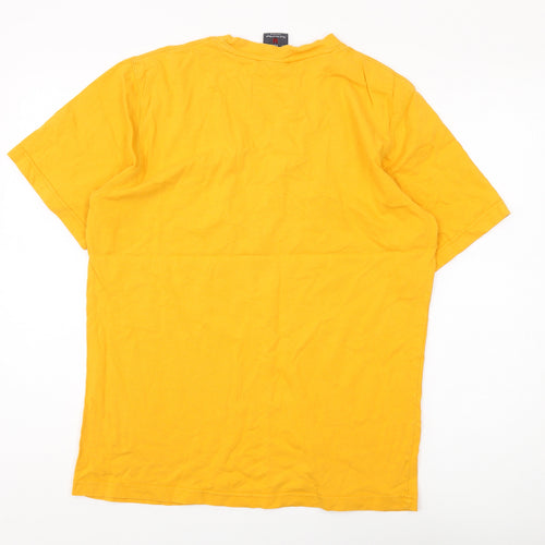 G Unit Men's Medium Yellow Cotton Graphic T-Shirt