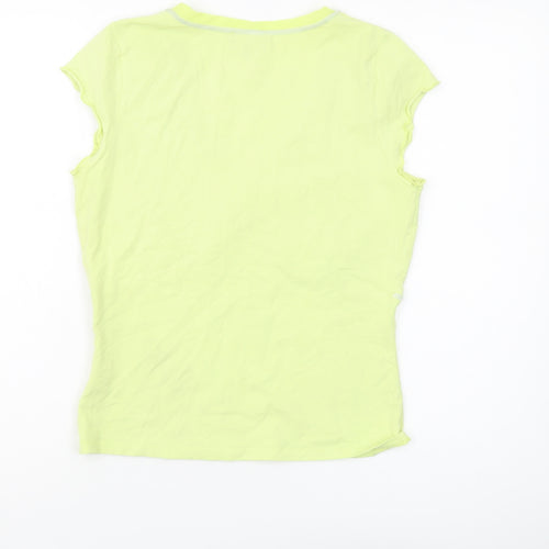 Claudia Sträter Women's Yellow V-Neck T-Shirt, Size 8