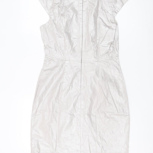 French Connection Women's Silver Dress - Size 12