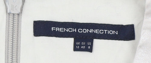 French Connection Women's Silver Dress - Size 12