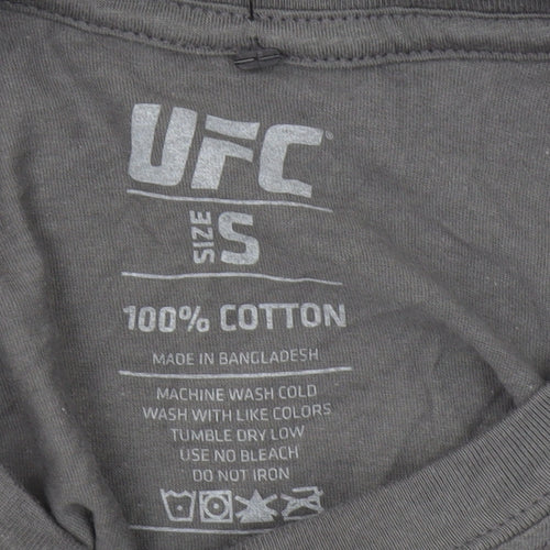 UFC Men's Grey Graphic T-Shirt, Size S, Short Sleeve