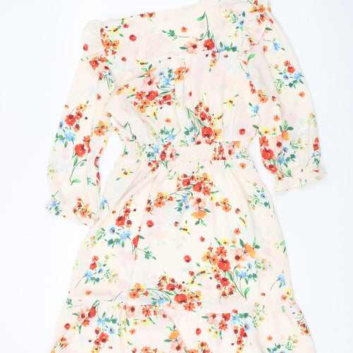 Monteau Women Floral Wrap Dress Multicoloured L