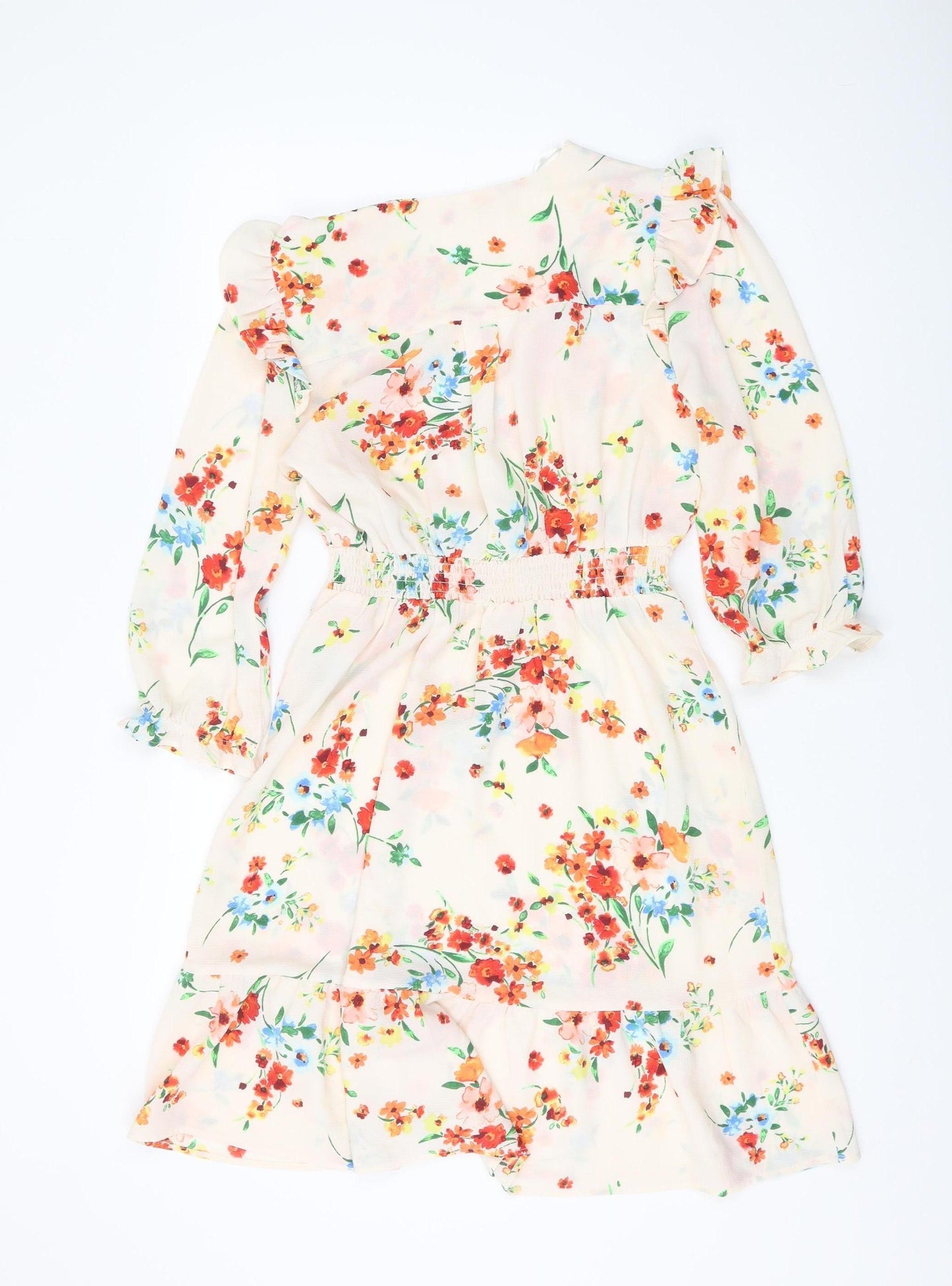 Monteau Women Floral Wrap Dress Multicoloured L