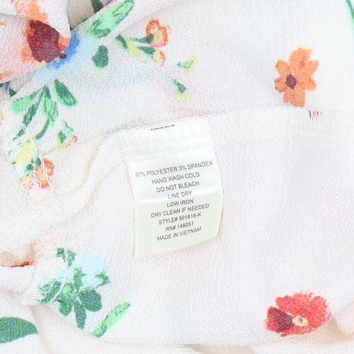 Monteau Women Floral Wrap Dress Multicoloured L