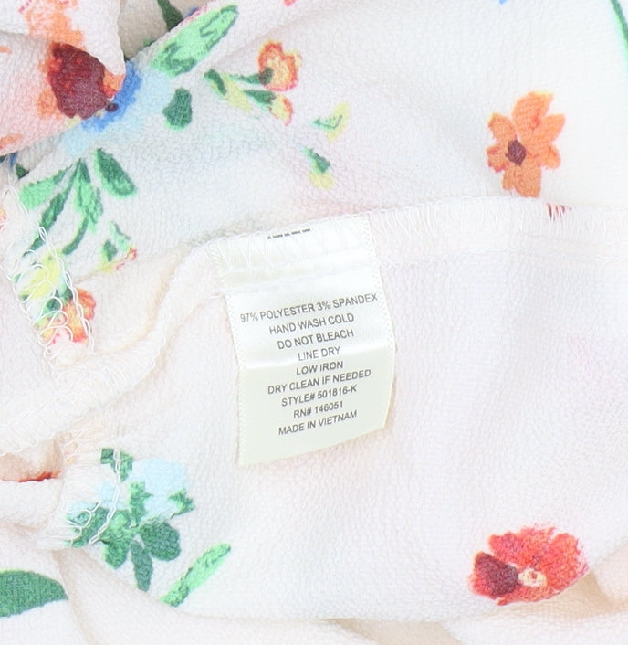 Monteau Women Floral Wrap Dress Multicoloured L