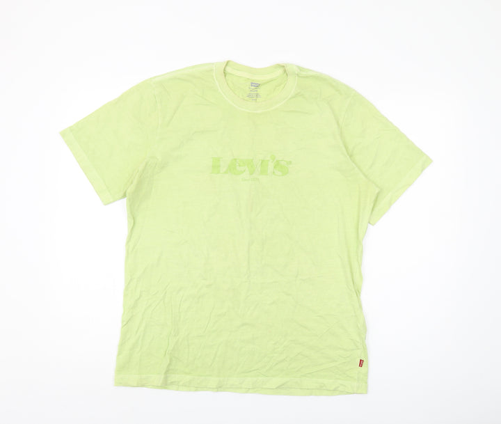 Levi's Men's Green Relaxed Fit Crew Neck T-Shirt M